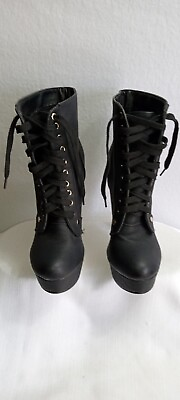 #ad Women#x27;s Platform 3 in Heel Ankle Boots Size 8 1 2 $25.55