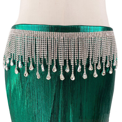 #ad #ad Rhinestone Fringe Tassel Chain Shiny Sewing Trimmings DIY Skirt Shoes Bag Decor $13.69