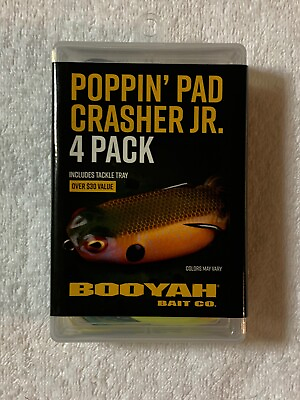 #ad BOOYAH POPPIN PAD CRASHER JR. 4 PACK. MULTIPLE COLORS NIP $13.95