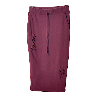 #ad Fashion Nova Womens pull on stretch red pencil skirt w drawstring Size Medium $13.95