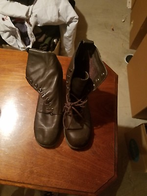 #ad APOSTROPHE BROWN LEATHER UPPER WOMENS BOOTS SIZE 8 1 2 M $18.10