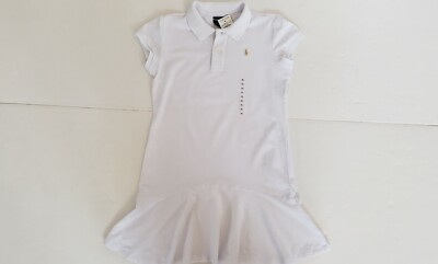 NWT Polo Ralph Lauren GIRLS WHITE DRESS L 12 14 XL 16 # 117 $24.74