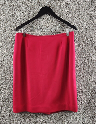#ad Vintage Le Suit Red Pencil Skirt Straight Lined Skirt Career Skirt Women#x27;s 18 $19.99