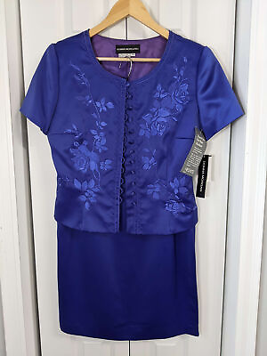 #ad Donna Morgan NWT Women#x27;s Size 10 Skirt Suit Blue $33.00