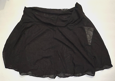 #ad #ad Women Ruffle Trim Sheer Beach Skirt Cover Up Skirt Beach Wrap Bikini Black XL $10.00
