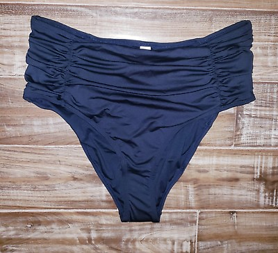 Cocoship NEW Navy Women#x27;s Size 4XL XXXXL Plus Bikini Bottom High Waist Swimwear $13.99