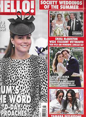 #ad #ad Hello Magazine Kate Middleton Tamara Ecclestone Summer Weddings Amir Khan 2013 $20.66