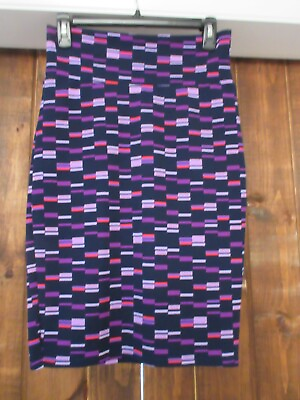 #ad Lularoe Pencil Skirt Deep Purple Block size XS NWOT $12.99