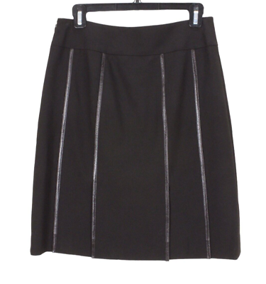 #ad Carlisle Skirt Dark Brown Straight Paneled Embellished size 4 $18.00