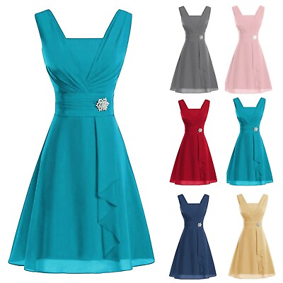 #ad Women Formal Wedding Bridesmaid High waist Party Ball Prom Gown Cocktail Dress $10.33