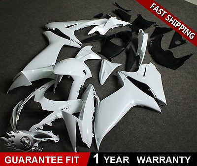 #ad White For SUZUKI GSXR 600 750 2011 2018 Bodywork Fairing Kit Unpainted Drilled $221.50