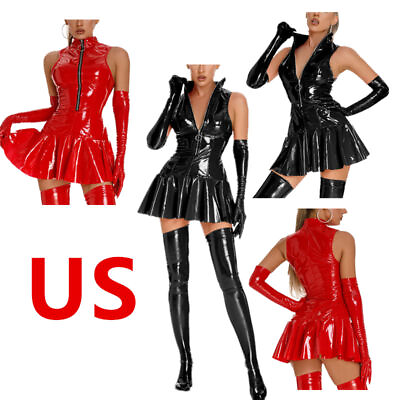#ad US Women Mini Dress Sheer Backless Bodycon Evening Party Cocktail Club Lingerie $5.05