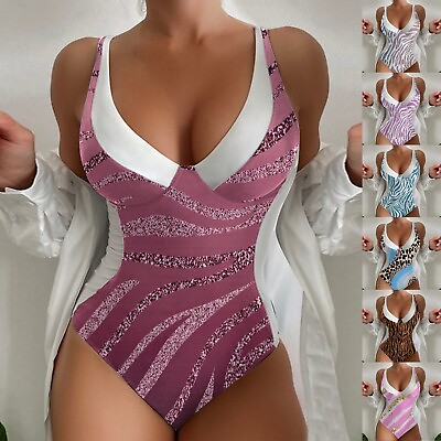 #ad Tankini Swimsuits For Women One Piece High Waisted Swimwear Bathing Beachwear $11.99