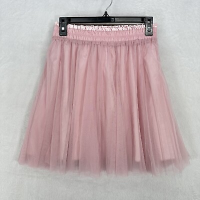 #ad Tutu Skirt Girls XL Pink Layered Tulle Organza Ballet Ballerina Princess $9.60