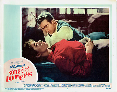 #ad SONS AND LOVERS ORIGINAL LOBBY CARD DEAN STOCKWELL HEATHER SEARS ON BED $24.99
