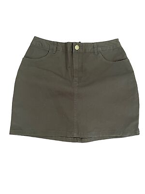 #ad Forever 21 Jr Womens Mini Skirt Sz S Pockets Zip Preppy School College $0.99