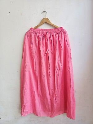 #ad Indian Cotton Solid Baby Pink Skirt Women#x27;s Clothing Girls Partywear Skirt US $21.42