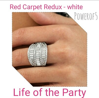 Paparazzi Jewelry Ring Life of the Party 🤍 Red Carpet Redux white $5.00