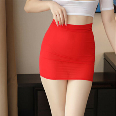 #ad Sexy Womens Short Mini Skirt Lingerie See Through Skirts Bodycon Club Nightwear $6.64