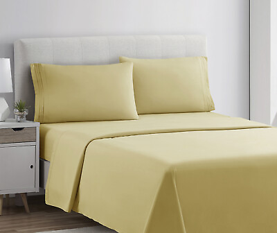 1800 Series 4 Piece Bed Sheet Set Hotel Luxury Ultra Soft Deep Pocket Bed Sheets $23.49
