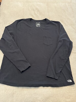 #ad The North Face Black Long Sleeve Front Pocket Women’s Classic Fit Logo XXL $15.00