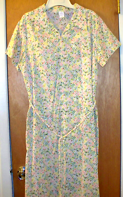 #ad NEW Women’s Dress Short Sleeve Size 18 Yellow Orange Green Multi Floral N438 $12.50