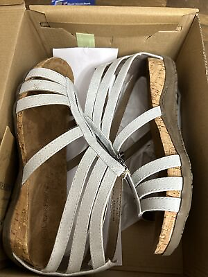 #ad Bearpaw Layla Ii Women#x27;s Sandals White Metallic 9 Medium $39.99