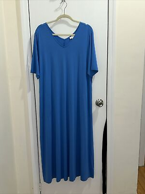 #ad J.Jill 2X ctt blend blue dress with pockets. Ligher than Pictured $19.99