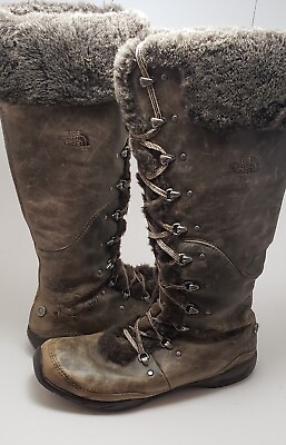 #ad #ad Womens The North Face Brown Fur 200 Gram Insulation Boots TB5L 620179 Size 8 $15.00