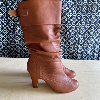 #ad #ad Women’s Heeled Boots Brown Tan Color $25.00