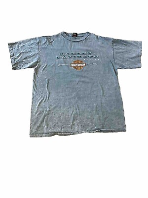#ad Harley Davidson T Shirt Stone Wash Motorcycle House Of Harley Size XL $19.00