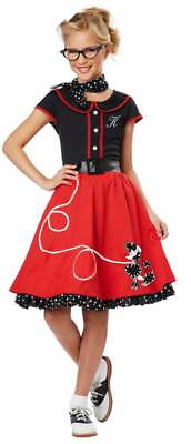 #ad #ad California Costume 50#x27;s Style Poodle Skirt Grease Halloween Child Girls00401 $13.03