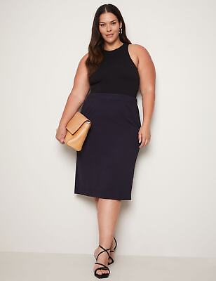 #ad Plus Size Womens Skirts Ponte Knee Length Work Skirt AUTOGRAPH $19.42