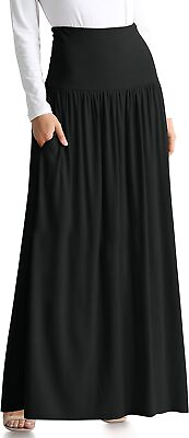 #ad Maxi Skirts for Women Ankle Length Skirt Casual Long Skirt High Waisted Maxi Ski $60.40