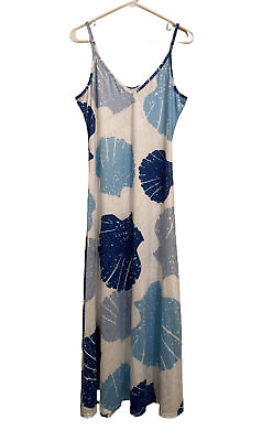 #ad Maxi Sun Dress Measures Small Unbranded White Blue Gray Seashell $9.00