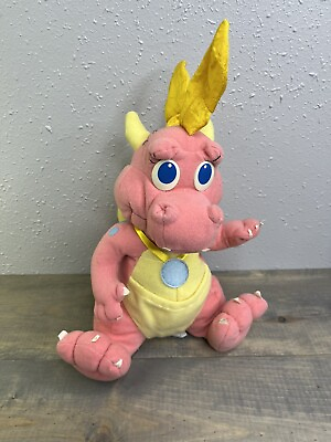 #ad Vintage Playskool Pink Dragon Tales Hasbro Cassie 12quot; Plush Stuffed Girl $16.99