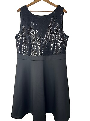 Lane Bryant Sequined black Party Dress Size 18 20 $26.00