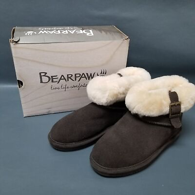 #ad Gently Used BEARPAW Abby Youth Brown Soft Winter Boots 1257Y In Box Size 4Y^ $8.99