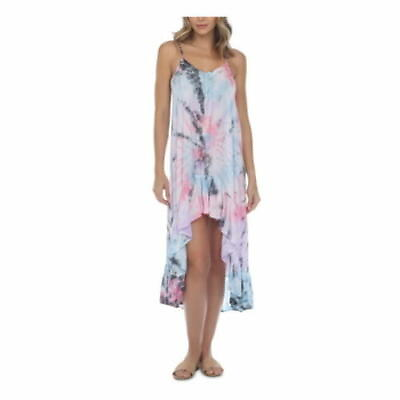 MSRP $54 RAVIYA Tie Dye Adjustable Ruffled Swimsuit Cover Up Pink Size Small $22.00