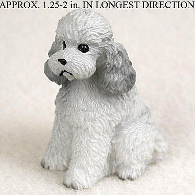 #ad #ad Poodle Mini Hand Painted Figurine Hand Painted Gray Sport $12.99