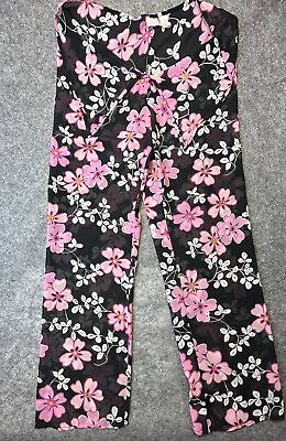 #ad Victorias Secret Sheer Beach Swimsuit Cover Up Pants Tie Front Floral Size XS $14.99