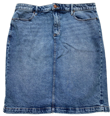 #ad Lane Bryan Women’s Medium Wash Denim Jean Skirt Size 16 Knee Length D41 $16.00