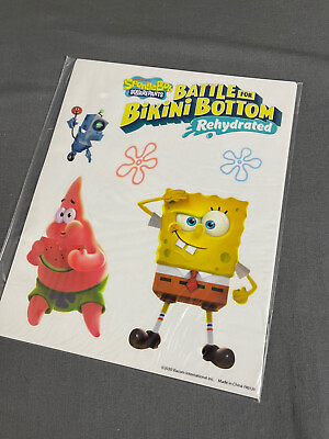 #ad SpongeBob Battle For Bikini Bottom Rehydrated FUN edition 7 WALL STICKERS CLINGS $6.99