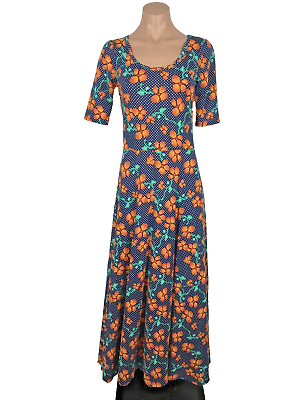 #ad LuLaRoe Ana Maxi Dress XS Floral Polka Dot NWOT NEW Unicorn Poppies $45.00