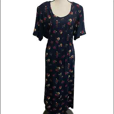 Jaime Brooke womens vintage floral Rayon size 18 20 plus maxi dress. $30.99