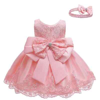 #ad Girl Dress Party Dresses for Girls 1 Year Birthday Princess Lace Gown Clothing $28.80