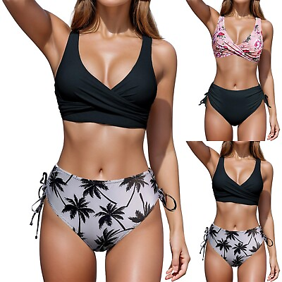 #ad Bikini For Women With Swimsuits Shorts 2 Pieces Quick Drying Rafting Sailing $17.88
