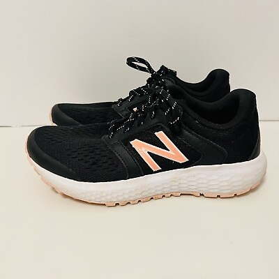 New Balance 520 V5 Womens 8 Black Pink Running Shoes Sneakers Trainers $39.99