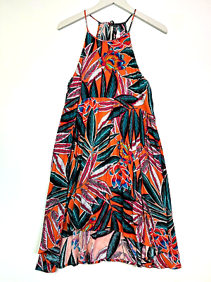 #ad Jack bb dakota floral halter swing sun dress multi color small $18.20