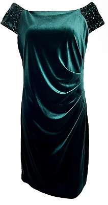 #ad Ignite Evenings Off Shoulder Velvet Cocktail Dress Size 14P New With Tags NWT $59.97